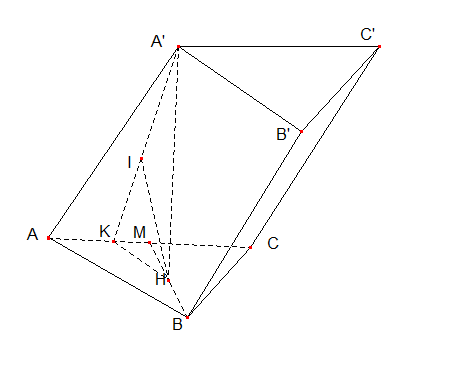 Sin của góc tạo bởi A’H với (A’ACC’)