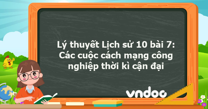 Các cuộc cách mạng công nghiệp thời kì cận đại