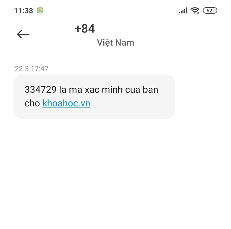 Mã kích hoạt khóa học thử KhoaHoc.vn