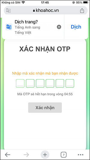 Mã kích hoạt học thử trên KhoaHoc.vn
