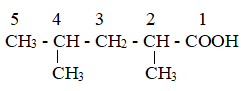 CH3CH(CH3)CH2CH(CH3)COOH