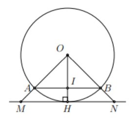 Vị trí tương đối của đường thẳng và đường tròn Toán 9